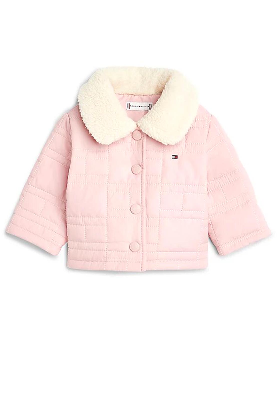Tommy Hilfiger Baby Quilted Flag 2-4 Months Jacket, Pink