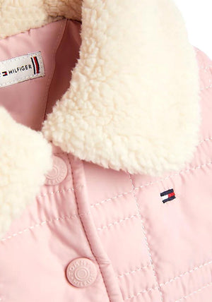 Tommy Hilfiger Baby Quilted Flag 2-4 Months Jacket, Pink