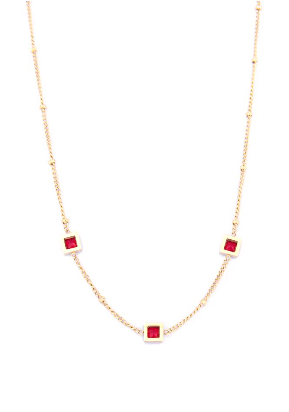 Knight & Day Leilani Ruby Necklace, Gold