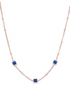 Knight & Day Leilani Sapphire Necklace, Rose Gold