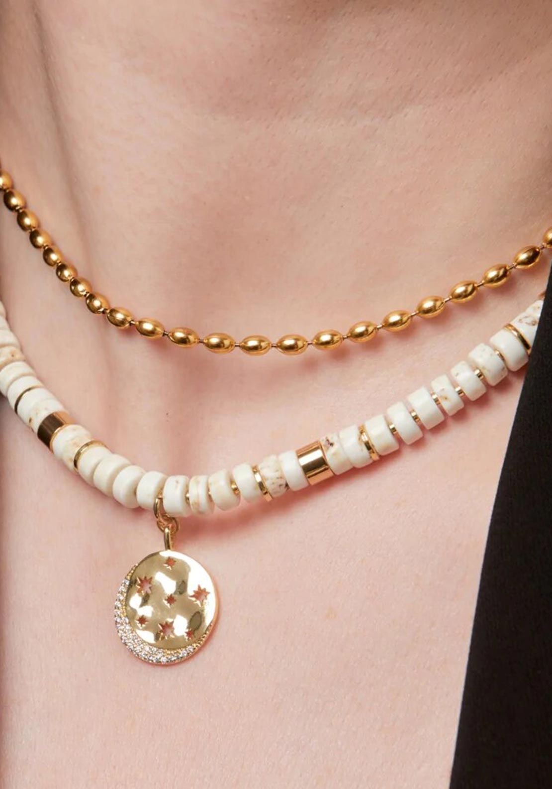 Knight & Day Short Chain Necklace, Gold - McElhinneys