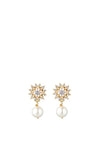 Knight & Day Victoria Pearl Earrings, Gold