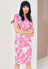 Kate Cooper Floral Midi Dress, Pink & Blue