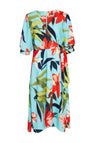 Kate Cooper Floral Faux Wrap Dress, Turquoise Multi