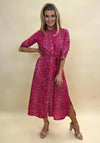 Kate & Pippa Capri Animal Print Midi Dress, Pink Multi