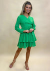 Kate & Pippa Steffi Tiered Mini Dress, Green