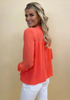 Kate & Pippa Bella Band Hem Top, Orange