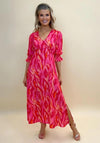 Kate & Pippa Streasa Print Maxi Dress, Red & Pink