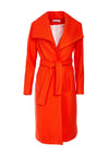 Kate Cooper Belted Waist Long Coat, Orange