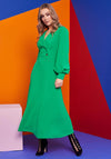 Kate Cooper Balloon Sleeve Maxi Dress, Emerald Green