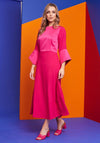 Kate Cooper Flare Sleeve Maxi Dress, Pink