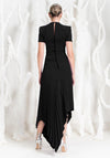 Kevan Jon Blaire Ruched Pleat Maxi Dress, Black