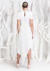 Kevan Jon Blaire Ruched Pleat Maxi Dress, Ivory
