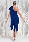 Kevan Jon Krystle One Shoulder Midi Dress, Cobalt