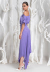 Kevan Jon Mila Pleat Drape Maxi Dress, Lilac