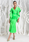 Kevan Jon Tilly Ruffle Sleeve Dress, Green