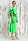 Kevan Jon Tilly Ruffle Sleeve Dress, Green