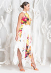 Kevan Jon Vienna Pleat Print Maci Dress, Ivory Multi