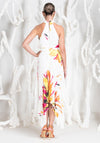 Kevan Jon Vienna Pleat Print Maci Dress, Ivory Multi
