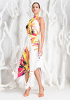 Kevan Jon Vienna Pleat Print Maci Dress, Ivory Multi