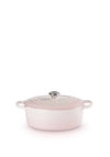Le Creuset Stoneware Oval Casserole Dish, Shell Pink