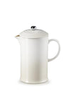 Le Creuset Stoneware French Press Cafetiere, Meringue
