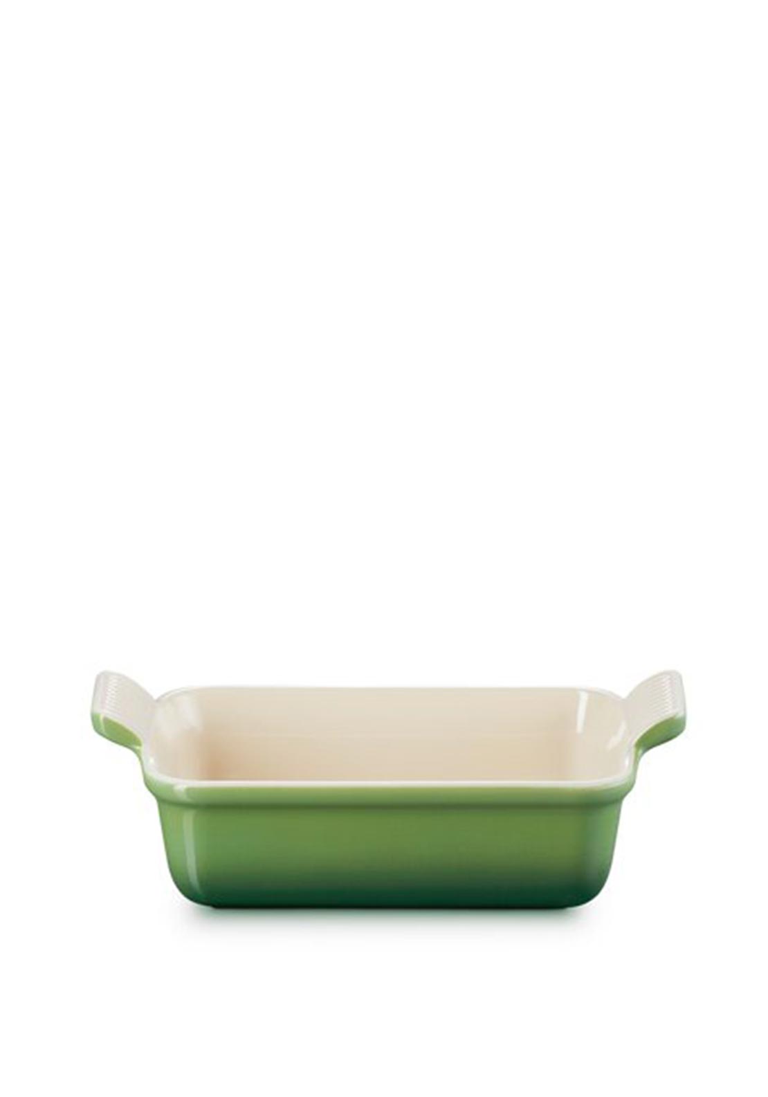 Le Creuset Stoneware Heritage 19cm Rectangular Dish, Bamboo Green