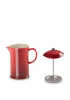Le Creuset Stoneware French Press Cafetiere, Cerise