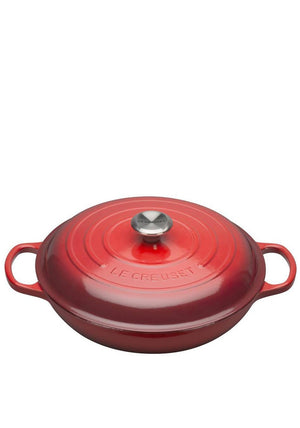 Le Creuset Cast Iron Shallow 3.5L Casserole Dish, Cerise Red