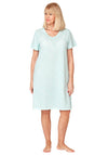 Marlon Zebra Short Sleeve Nightdress, Aqua