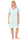 Marlon Zebra Short Sleeve Nightdress, Aqua