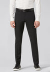 Meyer Roma Fine Tropical Wool Chinos, Black