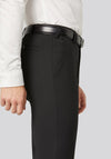 Meyer Roma Fine Tropical Wool Chinos, Black