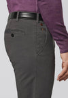 Meyer Roma Soft Cotton Chinos, Charcoal