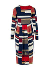 Masai Namo Block Stripe Midi Dress, Goji Berry