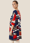 Masai Gabina Block Stripe Tunic Top, Goji Berry