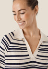 Masai Floria Striped Loose Sweater, Cream Multi