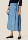 Masai Silje Soft Denim Skirt, Light Blue