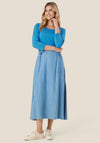 Masai Silje Soft Denim Skirt, Light Blue