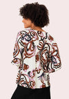 Masai Balloon Sleeve Print Top, Paprika Multi