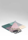 McNutt of Donegal Spearmint & Smoke Check Scarf, Lilac Multi