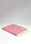 McNutt of Donegal Beetroot Herringbone Throw, Pink