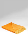 McNutt of Donegal Lambswool Reversible Throw, Orange