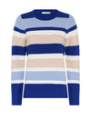 Micha Block Stripe Knit Sweater, Royal Blue Multi