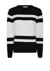 Micha Block Stripe Knit Sweater, Navy & Off White