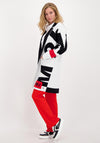 Monari Long Open Cardigan, Black Multi