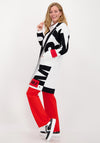 Monari Long Open Cardigan, Black Multi