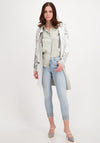 Monari Hooded Long Cardigan, Sage & Grey