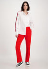 Monari Contrast Stripe Sleeve Shirt, White