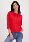 Monari Cowl Neck Sweatshirt, Red